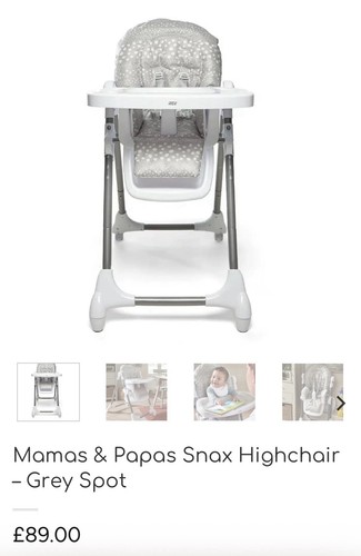 Mamas papas snax - mamas, highchair